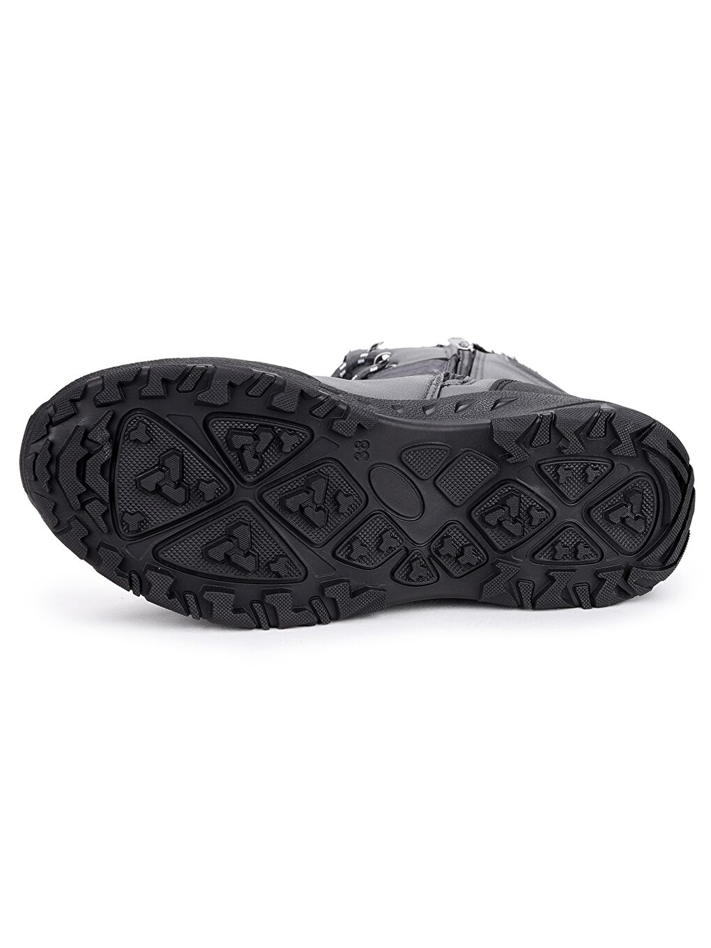 Gri Bağcık ve Fermuarlı Kadın Kar Botu-5