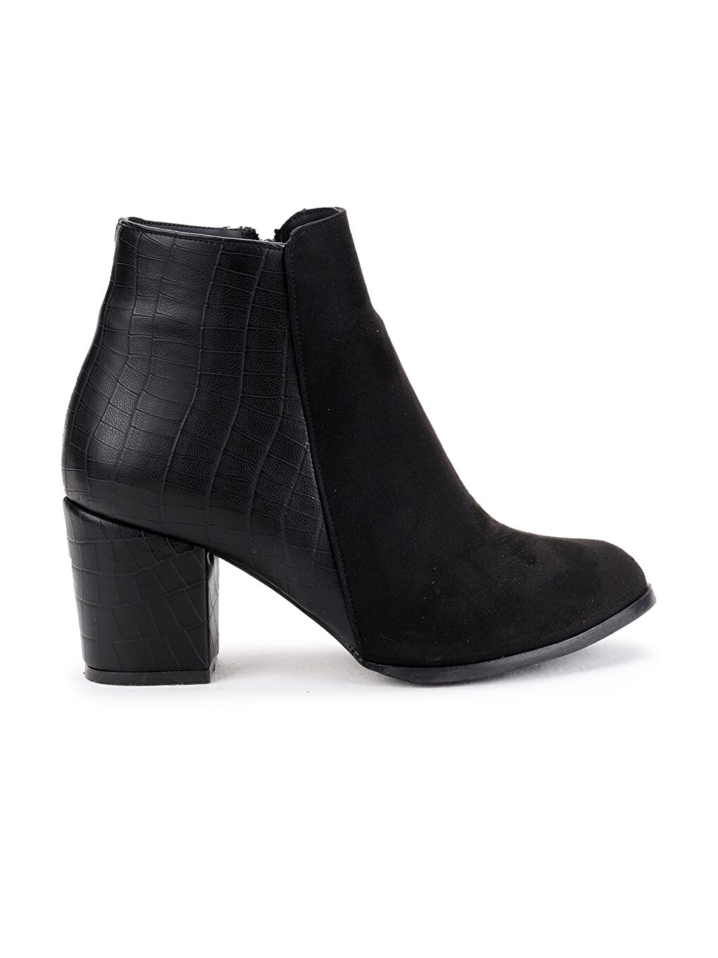 Siyah Fermuarlı Bilek Boy Kadın Bot-3