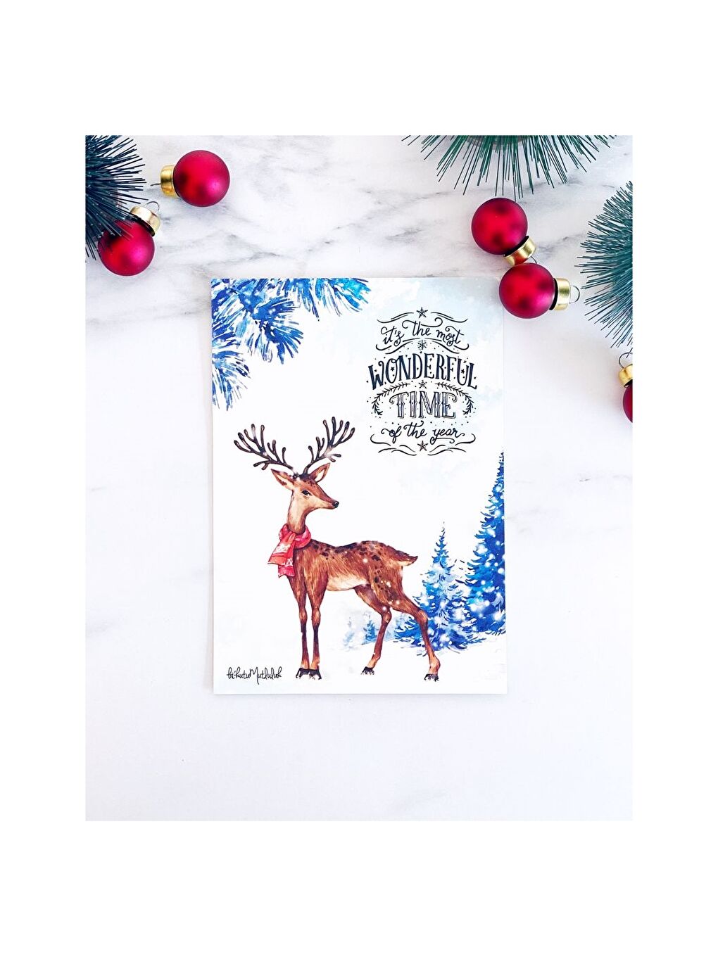 Yılbaşı Temalı Motto Kartı