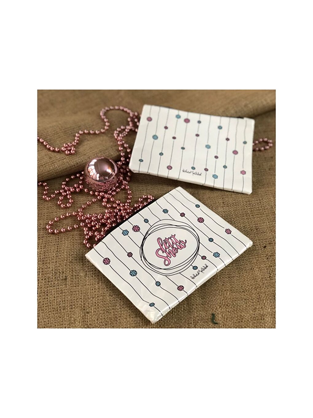 Baskılı Kadın Makyaj Çantası