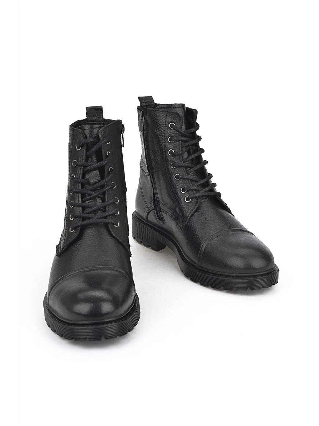 Siyah Hakiki Deri Erkek Bot-5