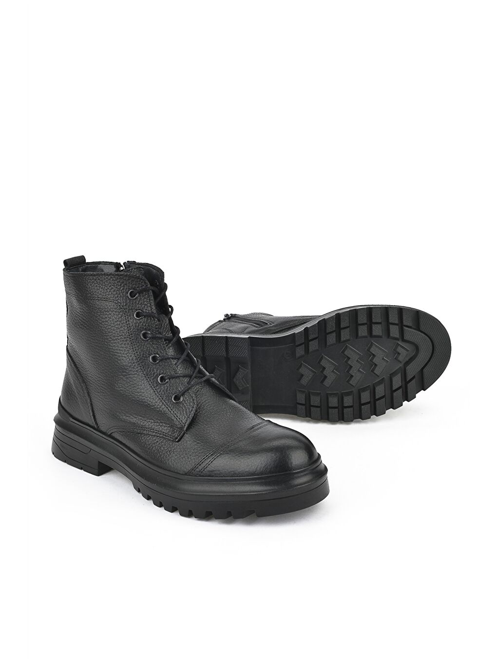 Siyah Hakiki Deri Erkek Bot-3