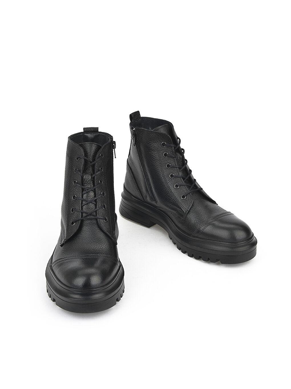 Siyah Hakiki Deri Erkek Bot-4