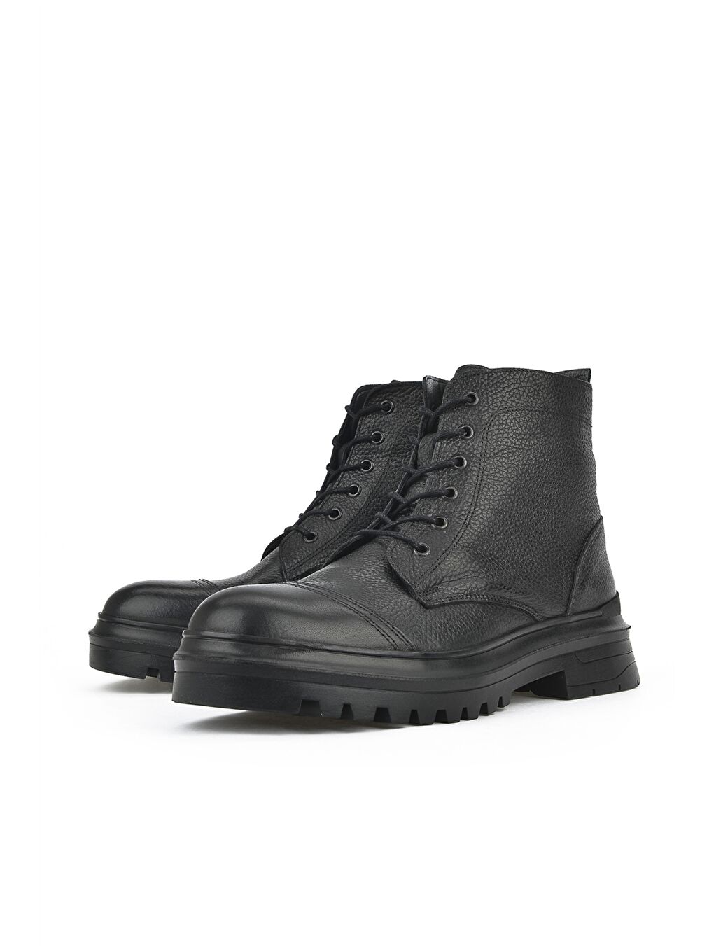 Siyah Hakiki Deri Erkek Bot-5