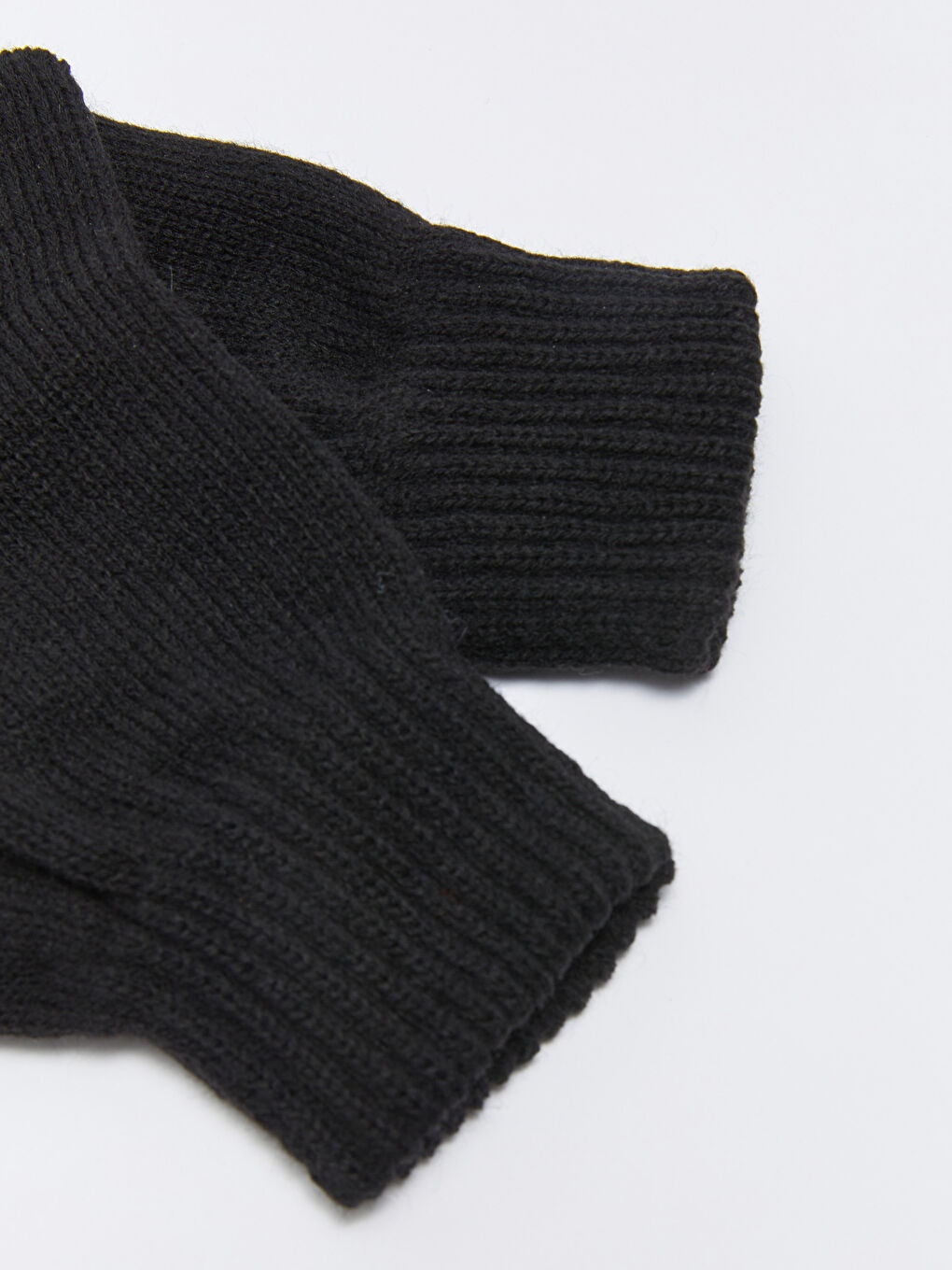 Siyah Kadın Triko Eldiven-4