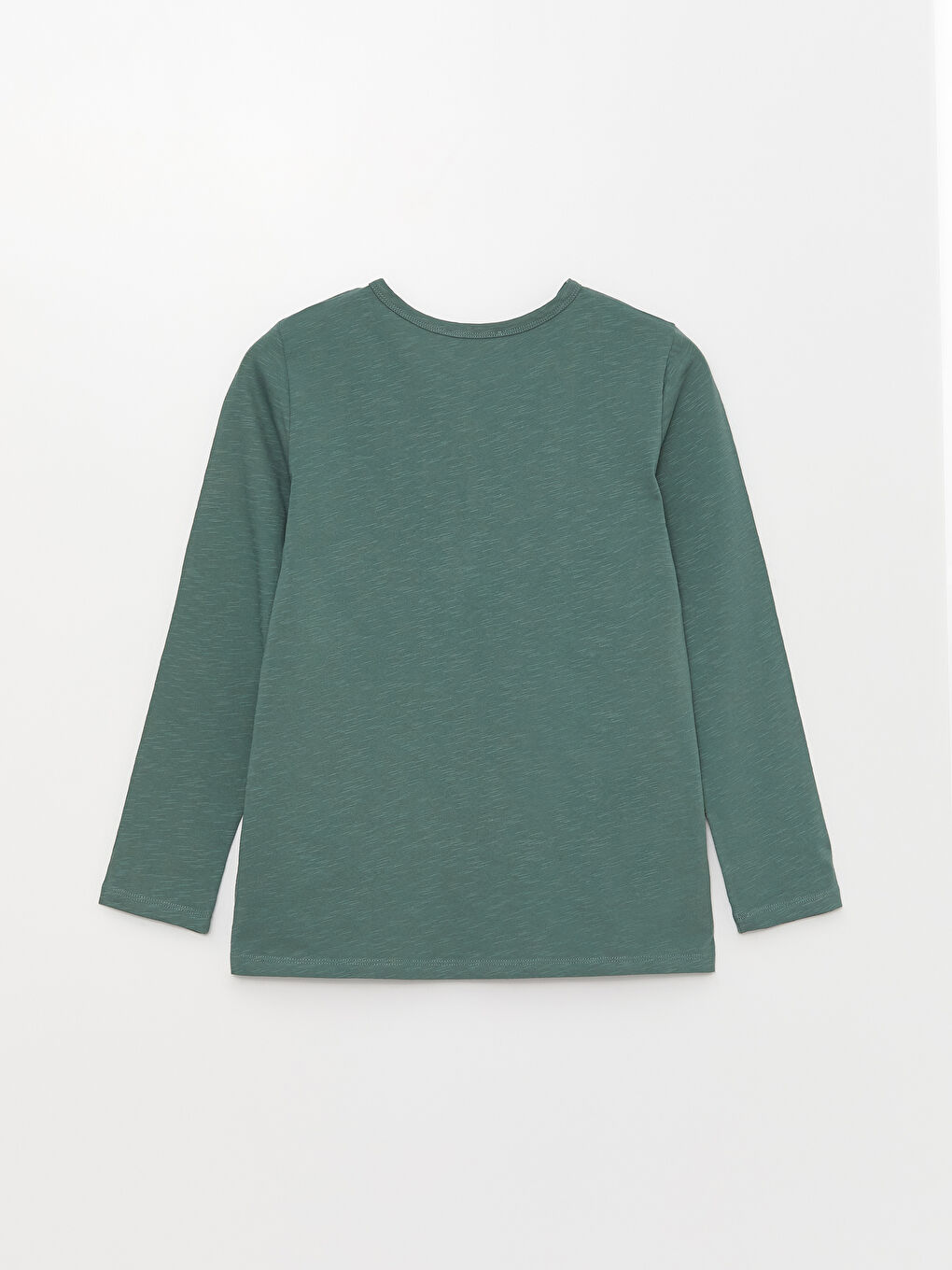 Yeşil Kadın Bisiklet Yaka Nakışlı Uzun Kollu Bluz-6