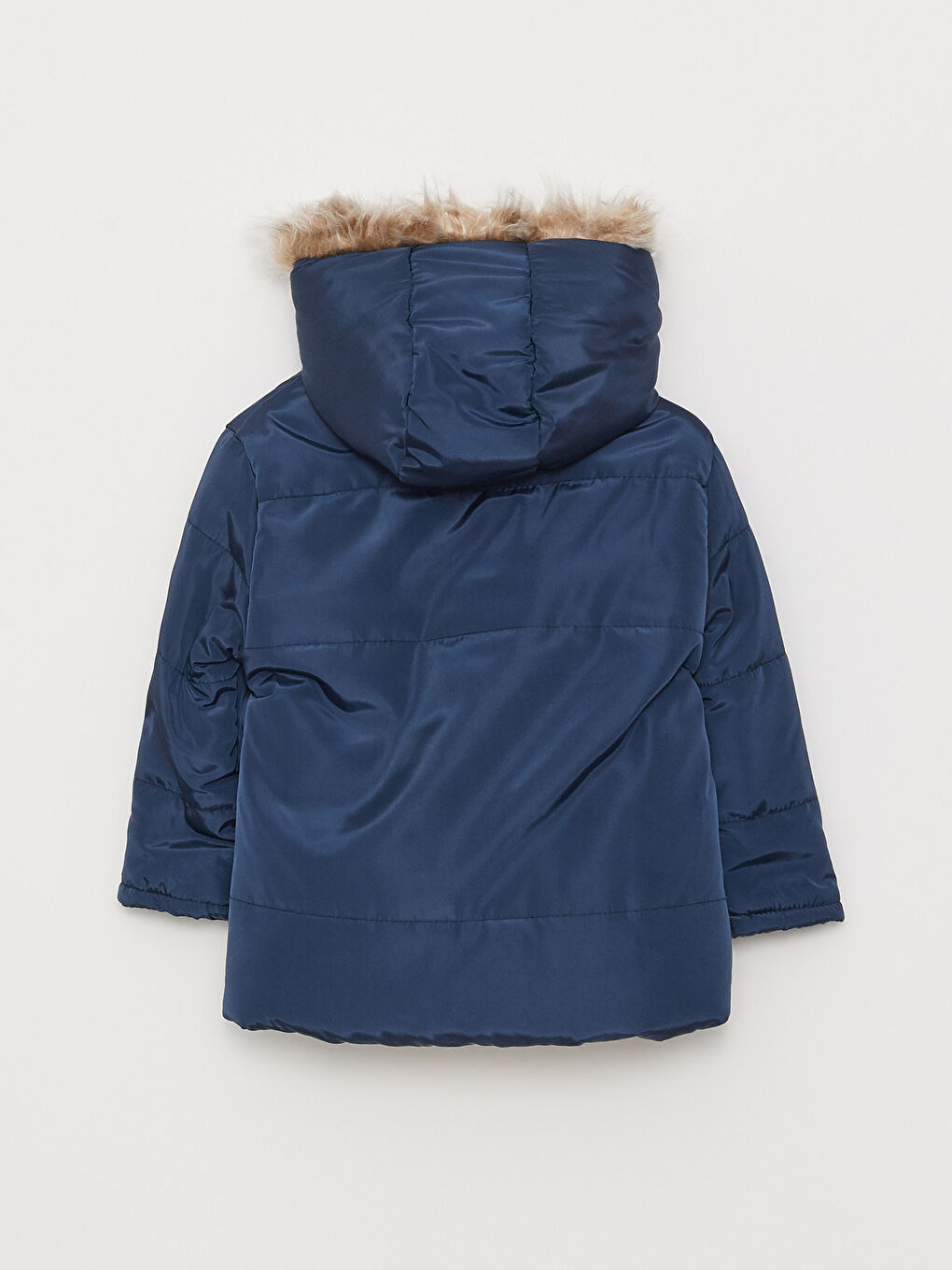 Lacivert Kapüşonlu Uzun Kollu Erkek Bebek Mont-1