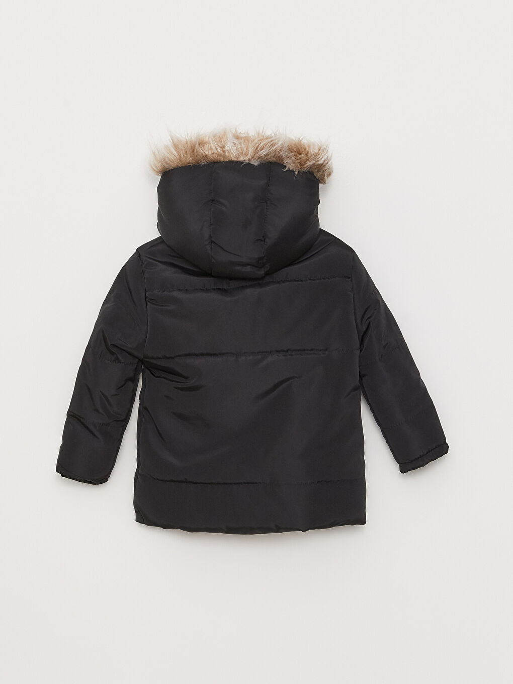 Siyah Kapüşonlu Uzun Kollu Erkek Bebek Mont-1