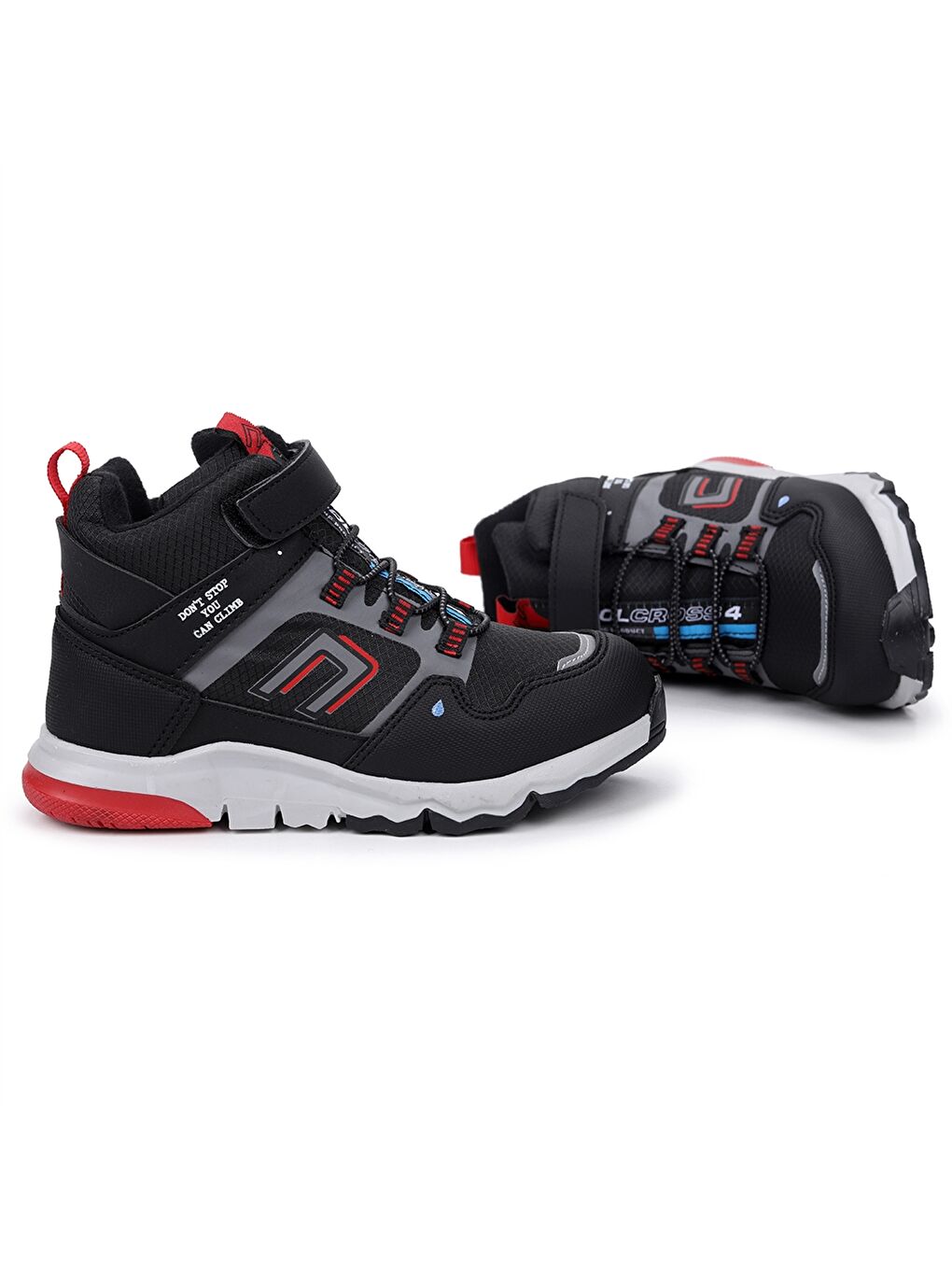 Kırmızı Bağcıklı Cırt Cırtlı Bilek Boy Kız Çocuk Bot