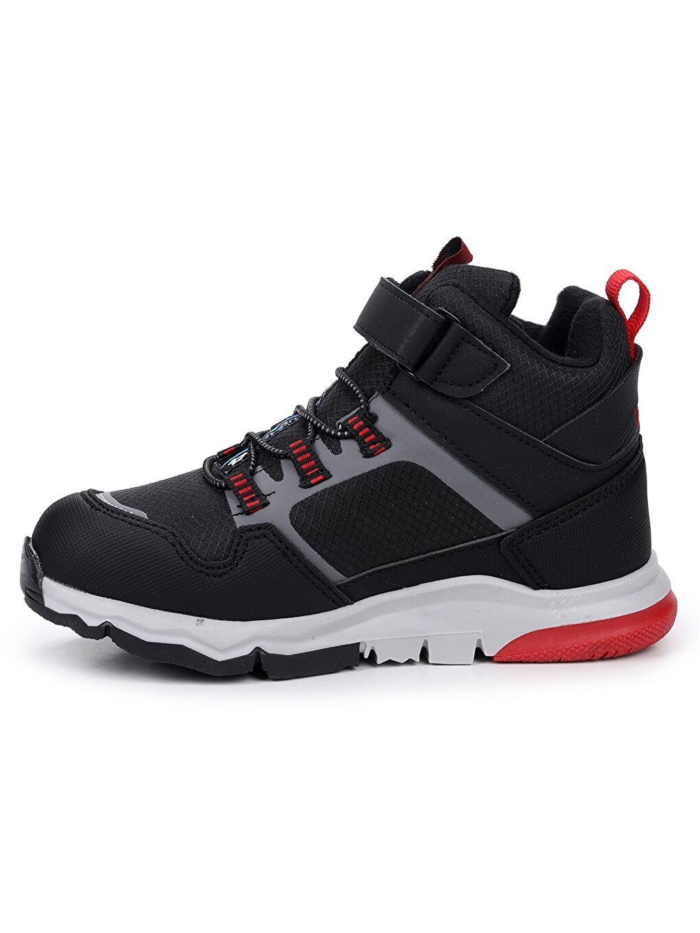 Kırmızı Bağcıklı Cırt Cırtlı Bilek Boy Kız Çocuk Bot-4