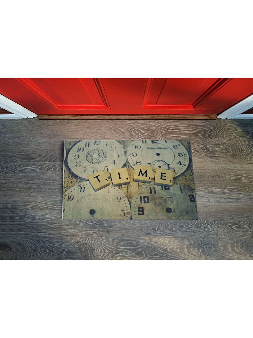 Karışık Baskılı Kapı Önü Paspası-1