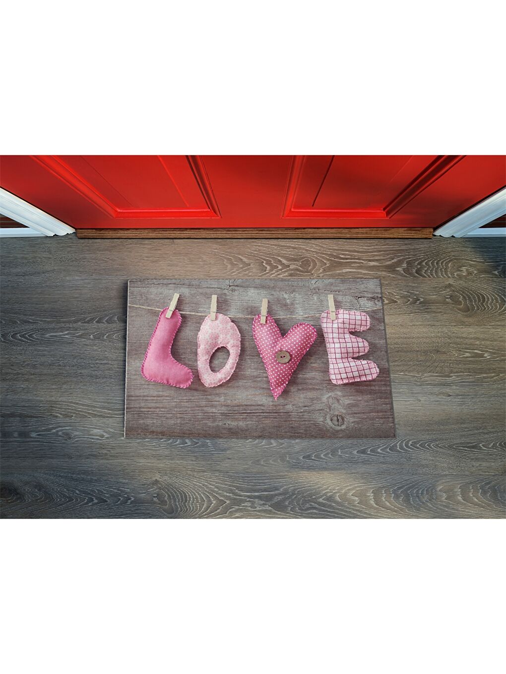 Karışık Baskılı Kapı Önü Paspası-1