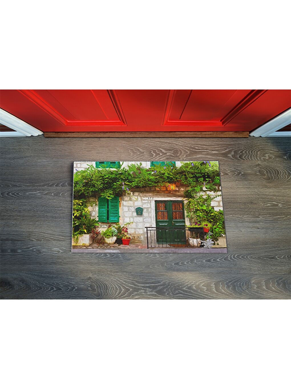 Karışık Baskılı Kapı Önü Paspası-1