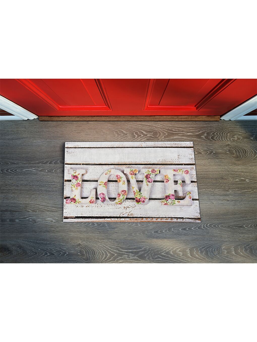 Karışık Baskılı Kapı Önü Paspası-1