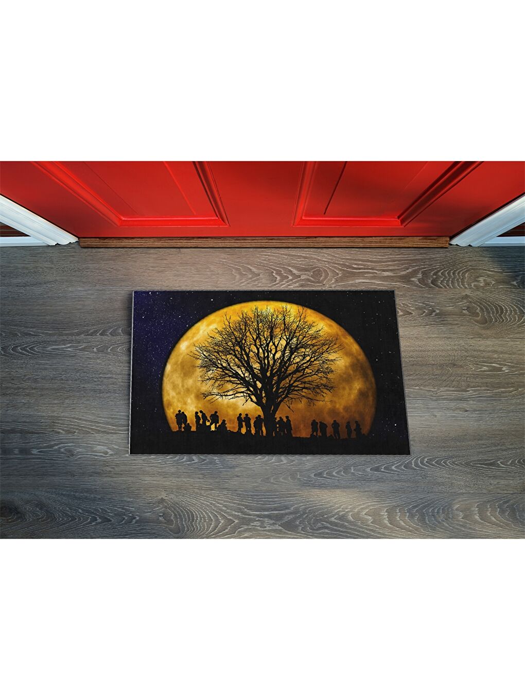 Karışık Baskılı Kapı Önü Paspası-1