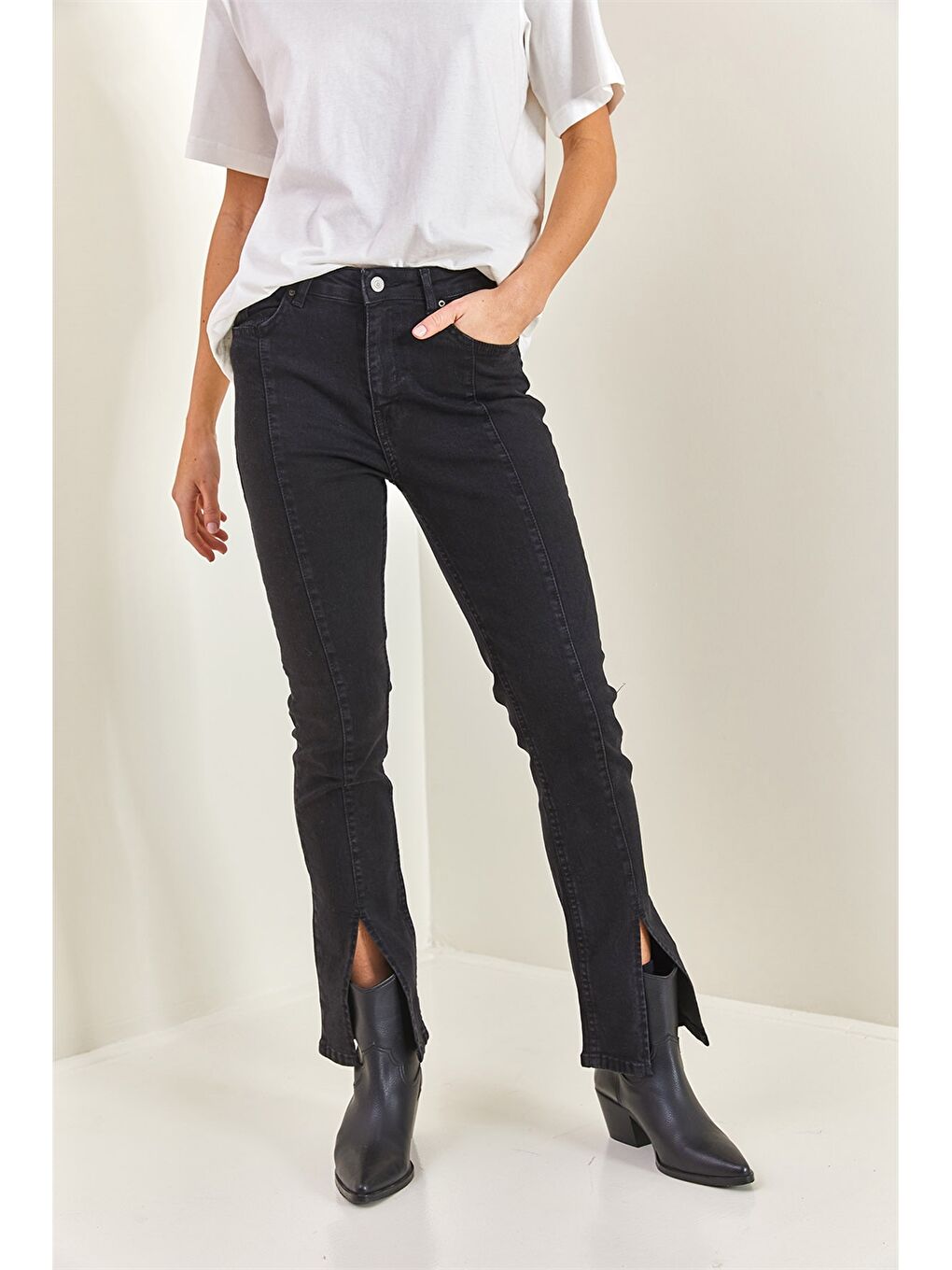 Siyah Likralı Kadın Pantolon-6