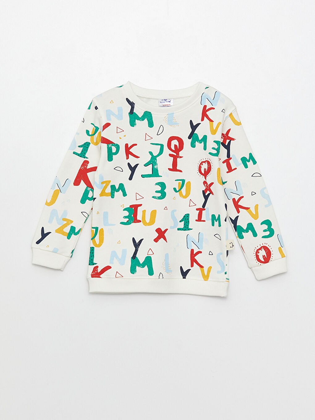 Mavi Bisiklet Yaka Uzun Kollu Baskılı Erkek Bebek Sweatshirt ve Eşofman Alt 2'li Takım-1