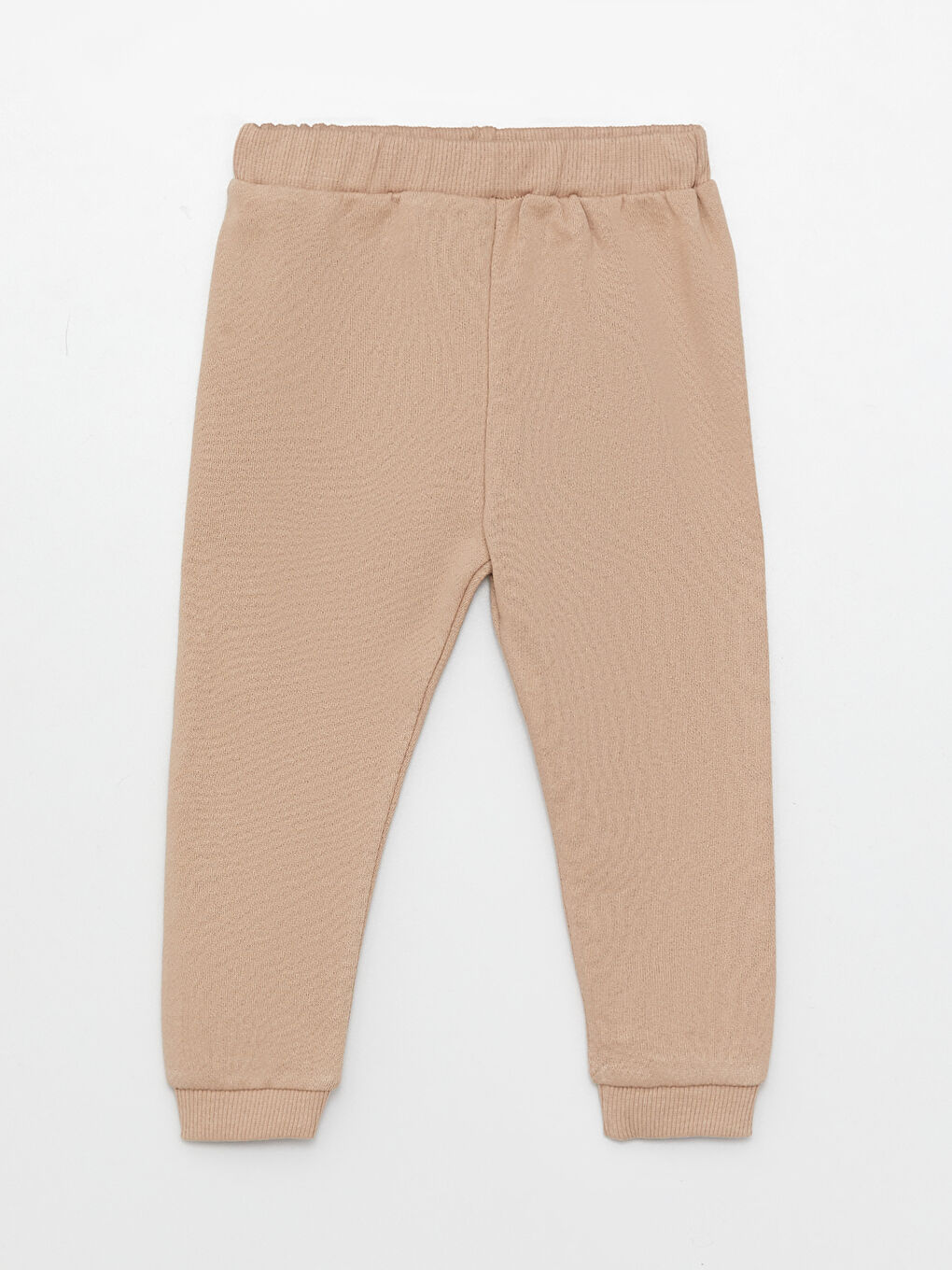 Bej Bisiklet Yaka Uzun Kollu Baskılı Erkek Bebek Sweatshirt ve Eşofman Alt 2'li Takım-2