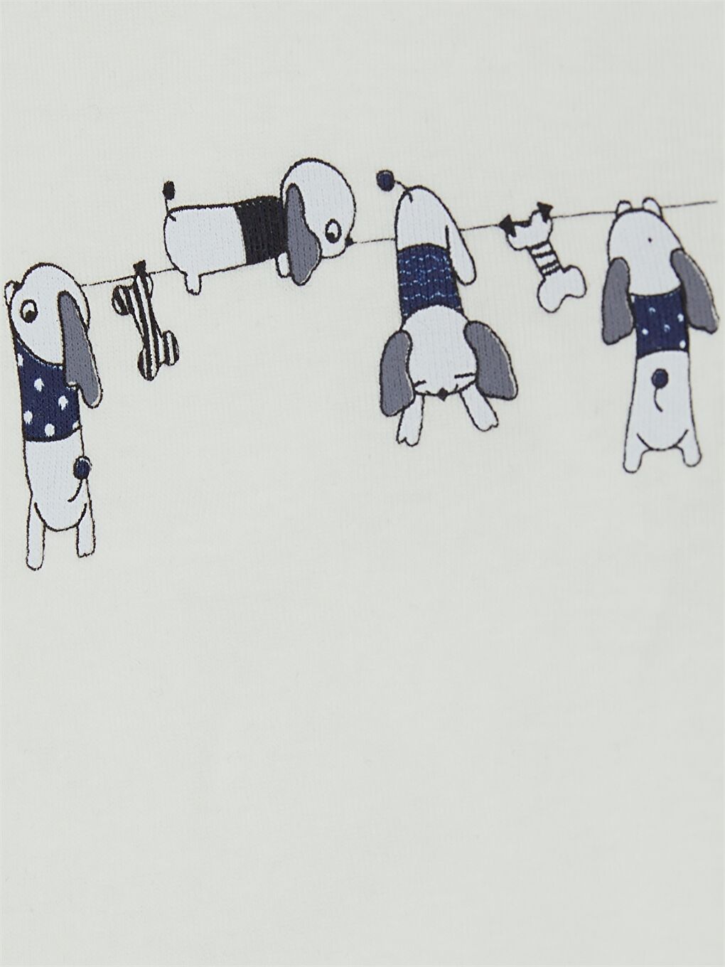 Ekru Bisiklet Yaka Uzun Kollu Baskılı Erkek Bebek Çıtçıtlı Body-3