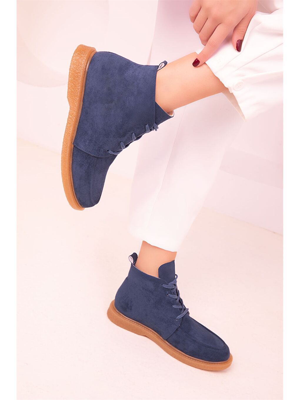 أحذية الكاحل برباط للنساء-2