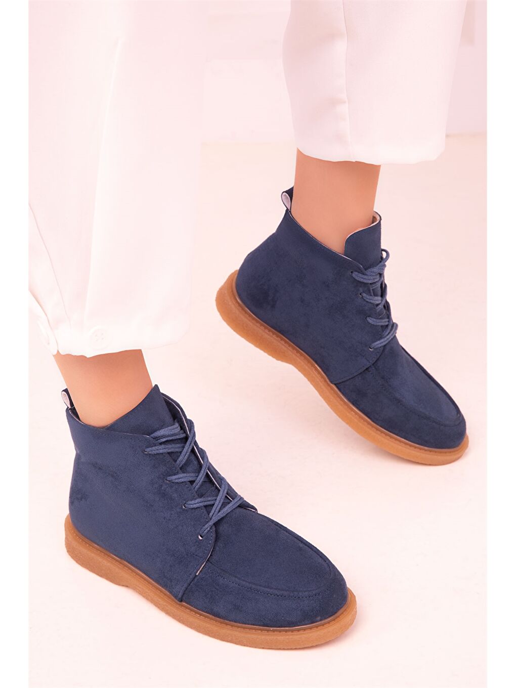 أحذية الكاحل برباط للنساء-3