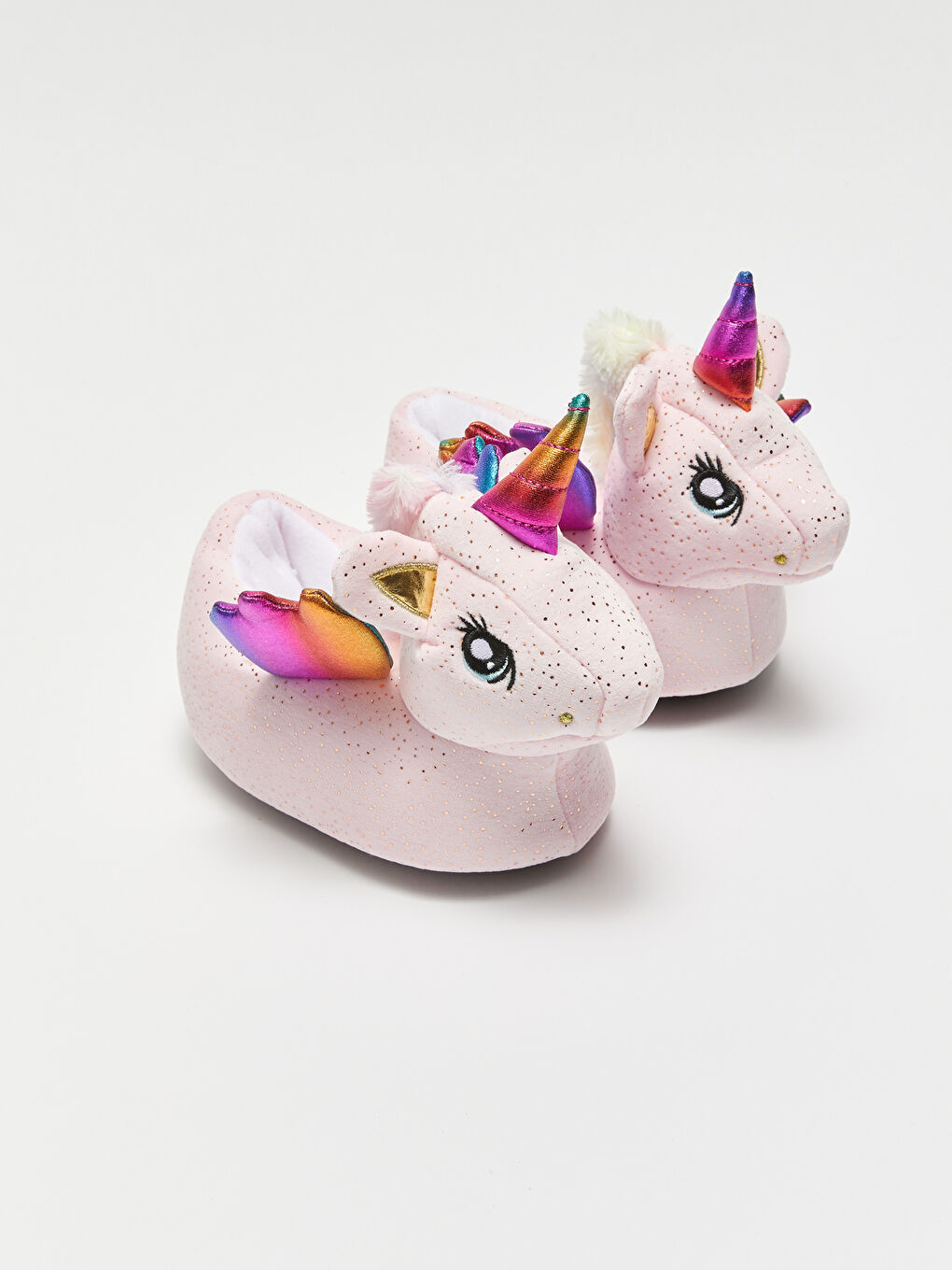 LCW STEPS Pembe 3D Aplike Detaylı Kız Çocuk Panduf