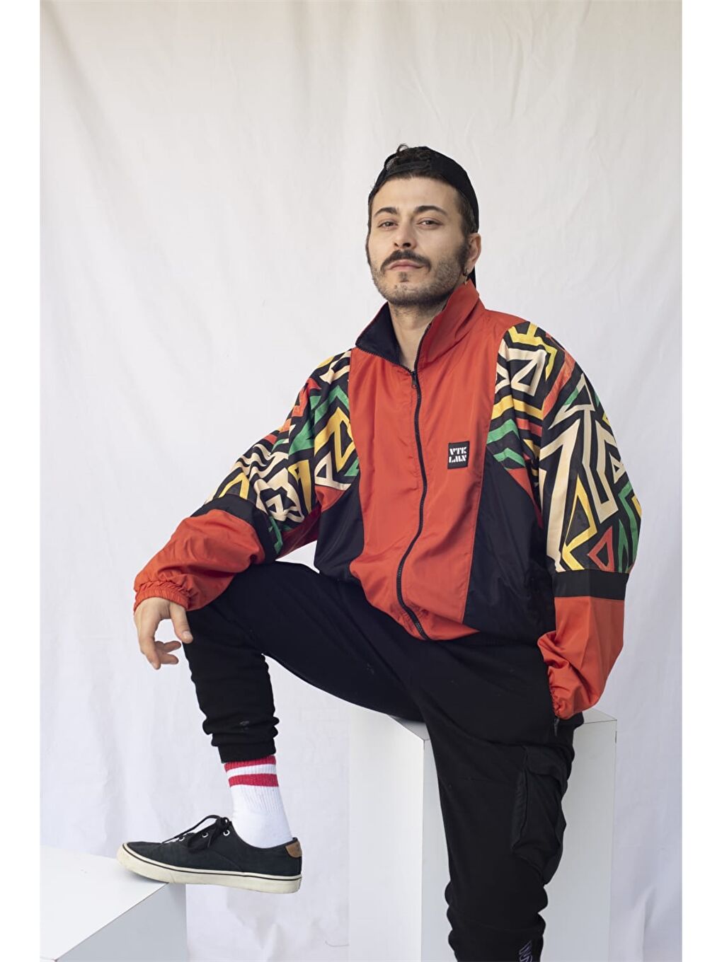 Kahverengi Oversize Dik Yaka Unisex Bomber Ceket-1