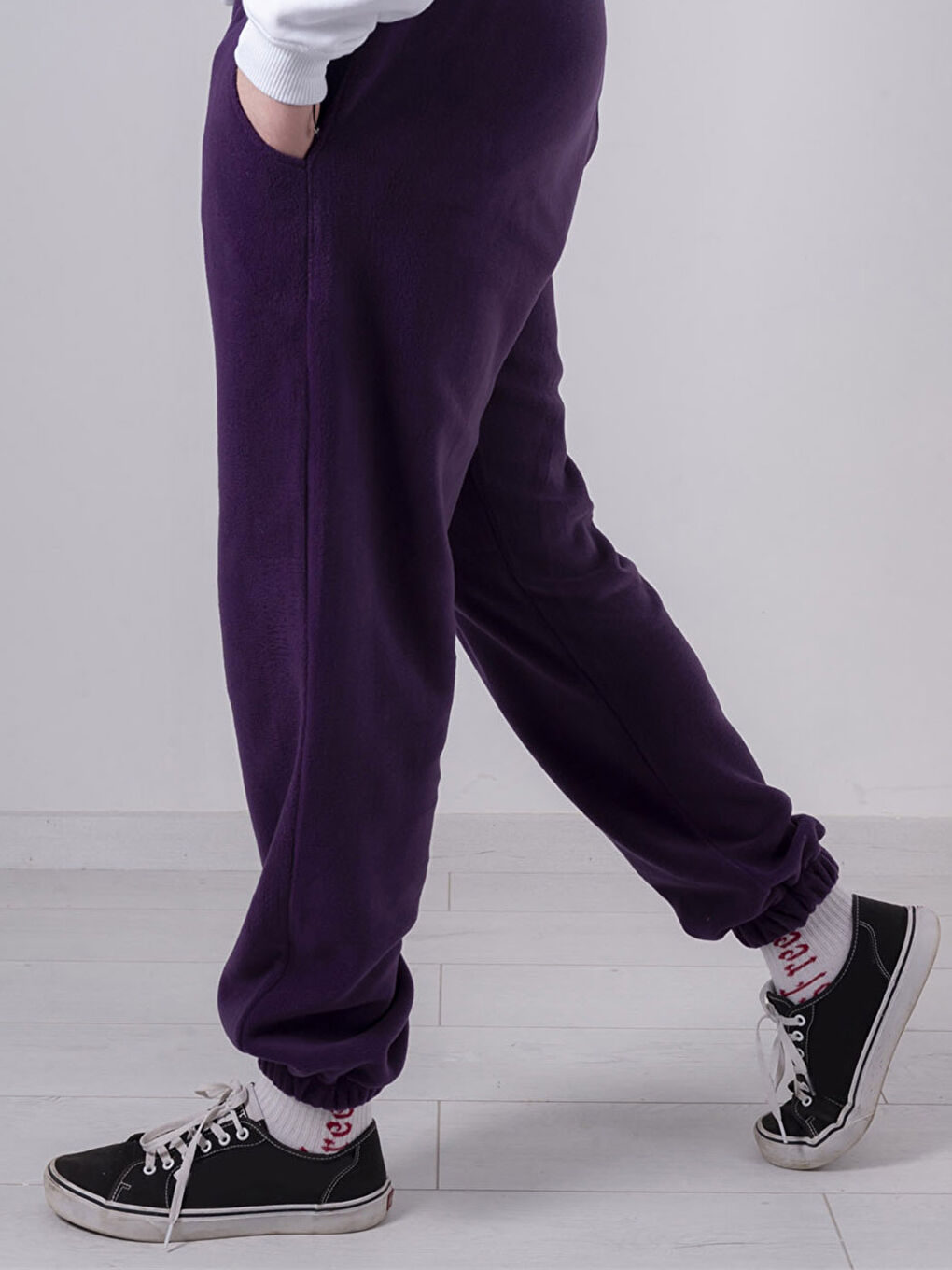 Mor Unisex Polar Eşofman Altı-5