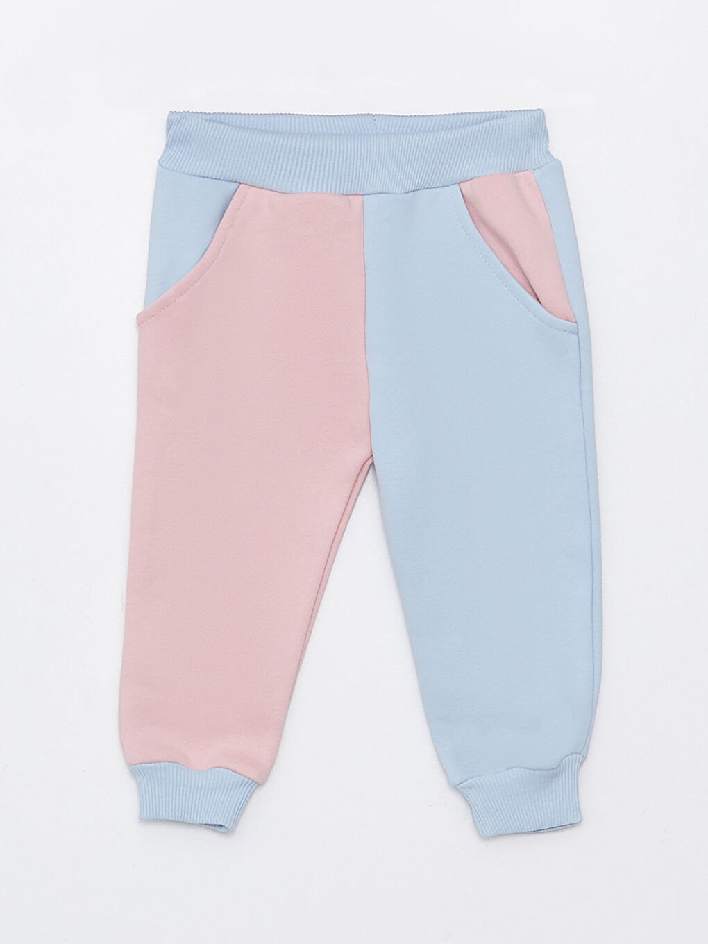 Pembe Bisiklet Yaka Uzun Kollu Baskılı Kız Bebek Sweatshirt ve Eşofman 2'li Takım-2