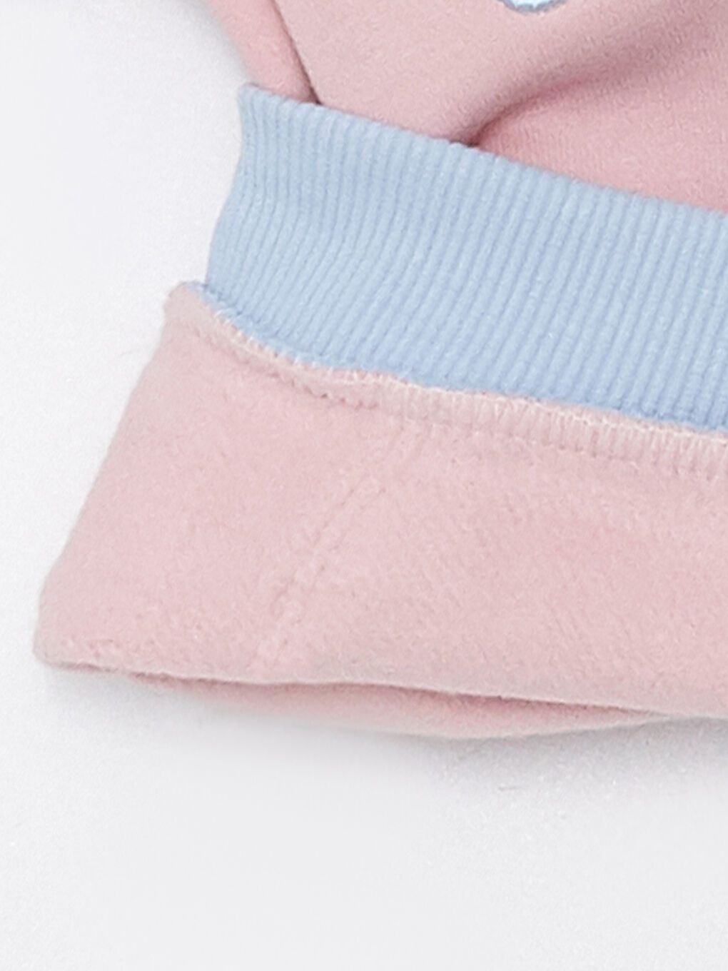 Pembe Bisiklet Yaka Uzun Kollu Baskılı Kız Bebek Sweatshirt ve Eşofman 2'li Takım-4