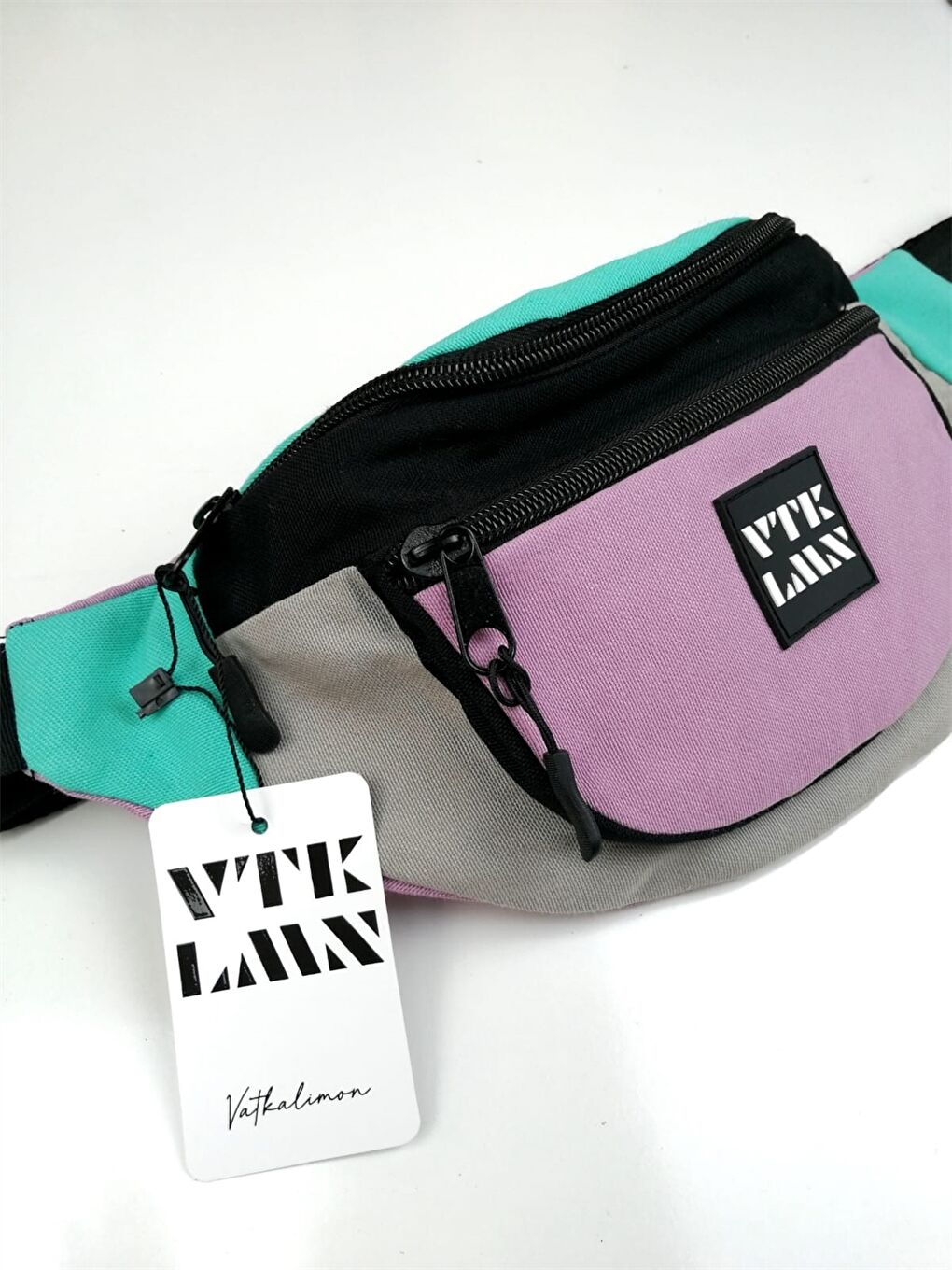 Karışık Baskılı Unisex Bel Çantası-3