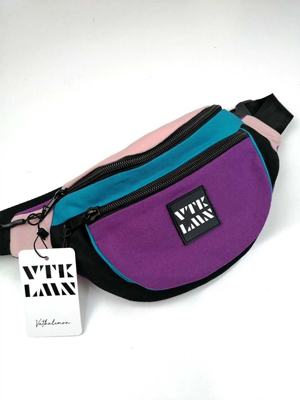 Karışık Baskılı Unisex Bel Çantası