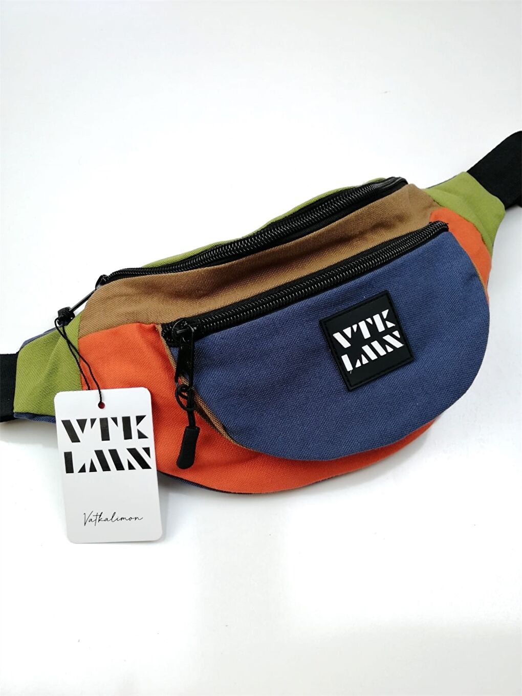 Karışık Baskılı Unisex Bel Çantası