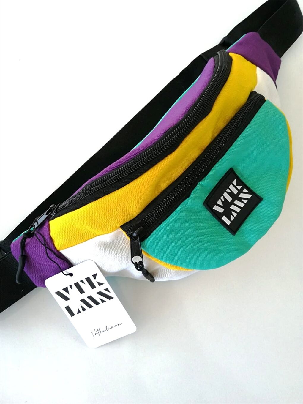 Karışık Baskılı Unisex Bel Çantası-1