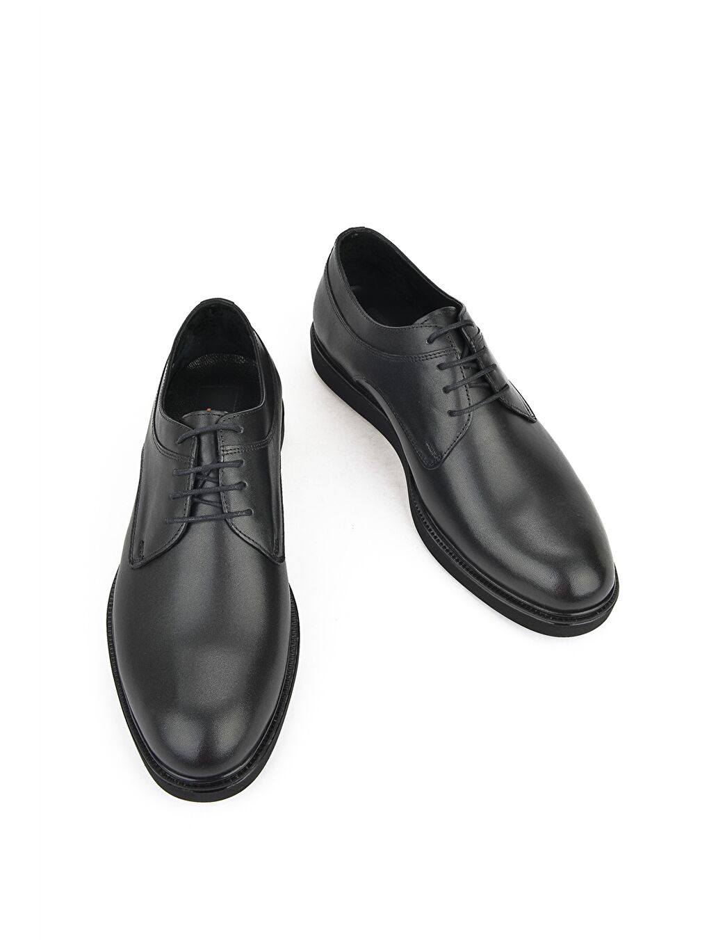 Siyah Hakiki Deri Bağcıklı Erkek Klasik Ayakkabı-4