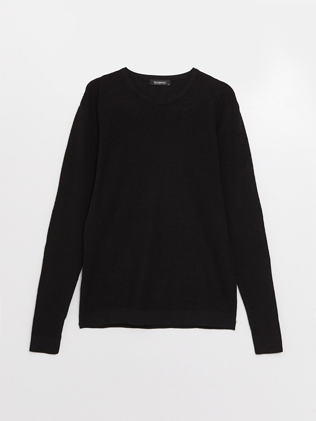 Siyah Bisiklet Yaka Erkek Triko Kazak-5