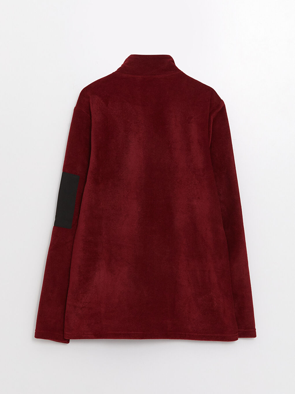 Bordo Standart Kalıp Dik Yaka Polar Erkek Spor Hırka-6