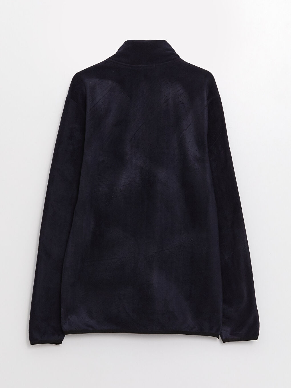 Lacivert Dik Yaka Uzun Kollu Polar Erkek Sweatshirt-6