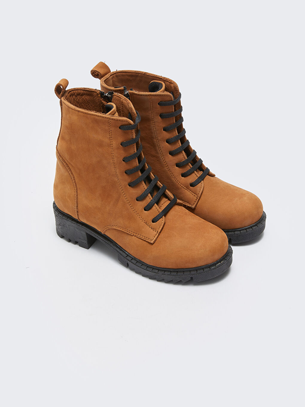 Kahverengi Hakiki Deri Kadın Bot