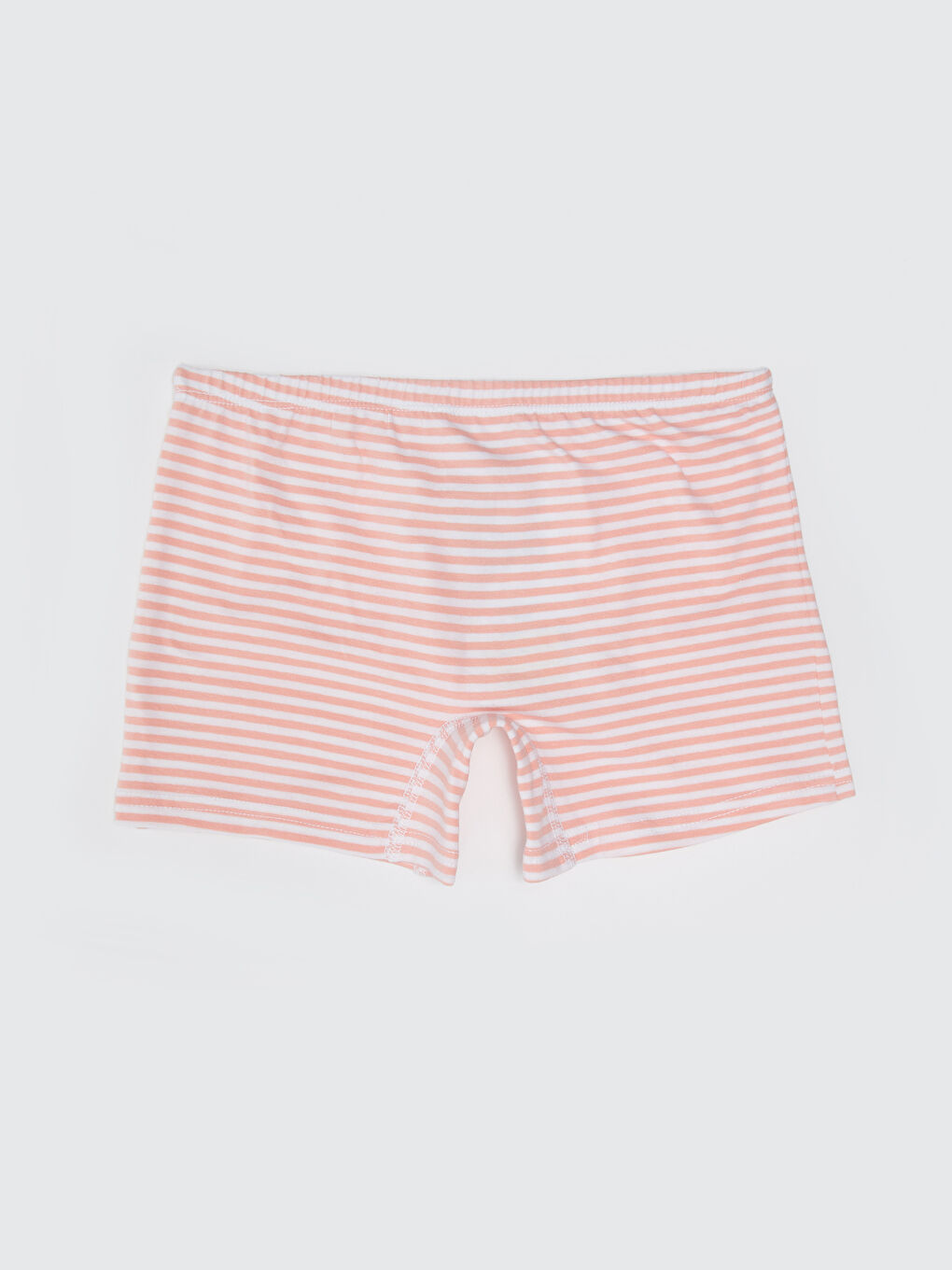 Ekru Çizgili Kız Çocuk Boxer-1