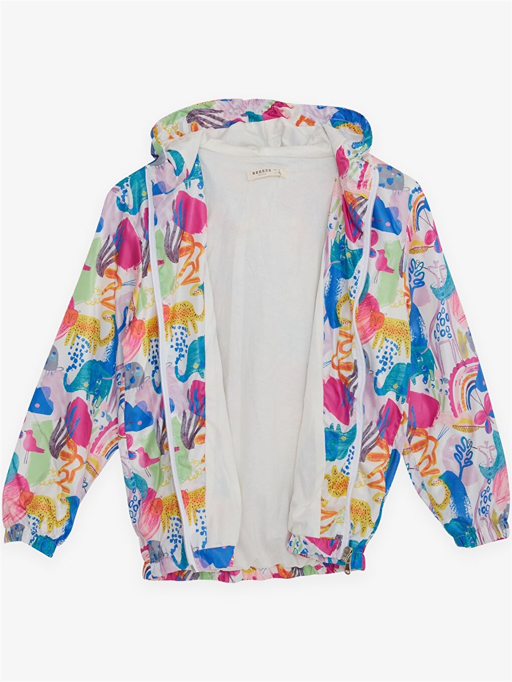 Mavi Kapüşonlu Kız Çocuk Yağmurluk-1