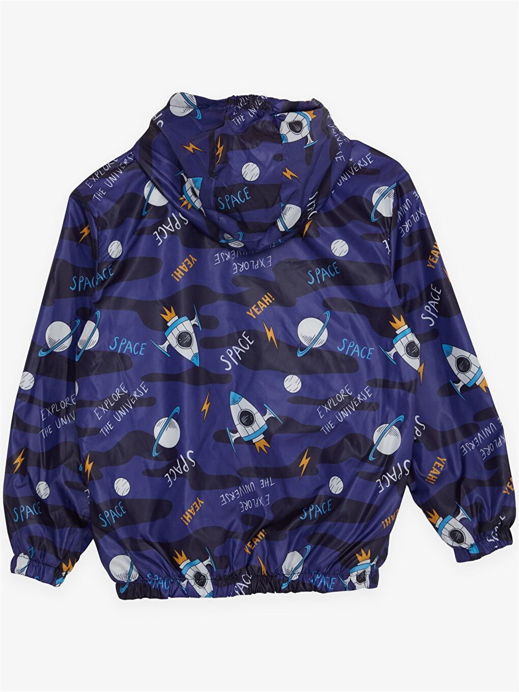 Lacivert Kapüşonlu Erkek Çocuk Yağmurluk-2