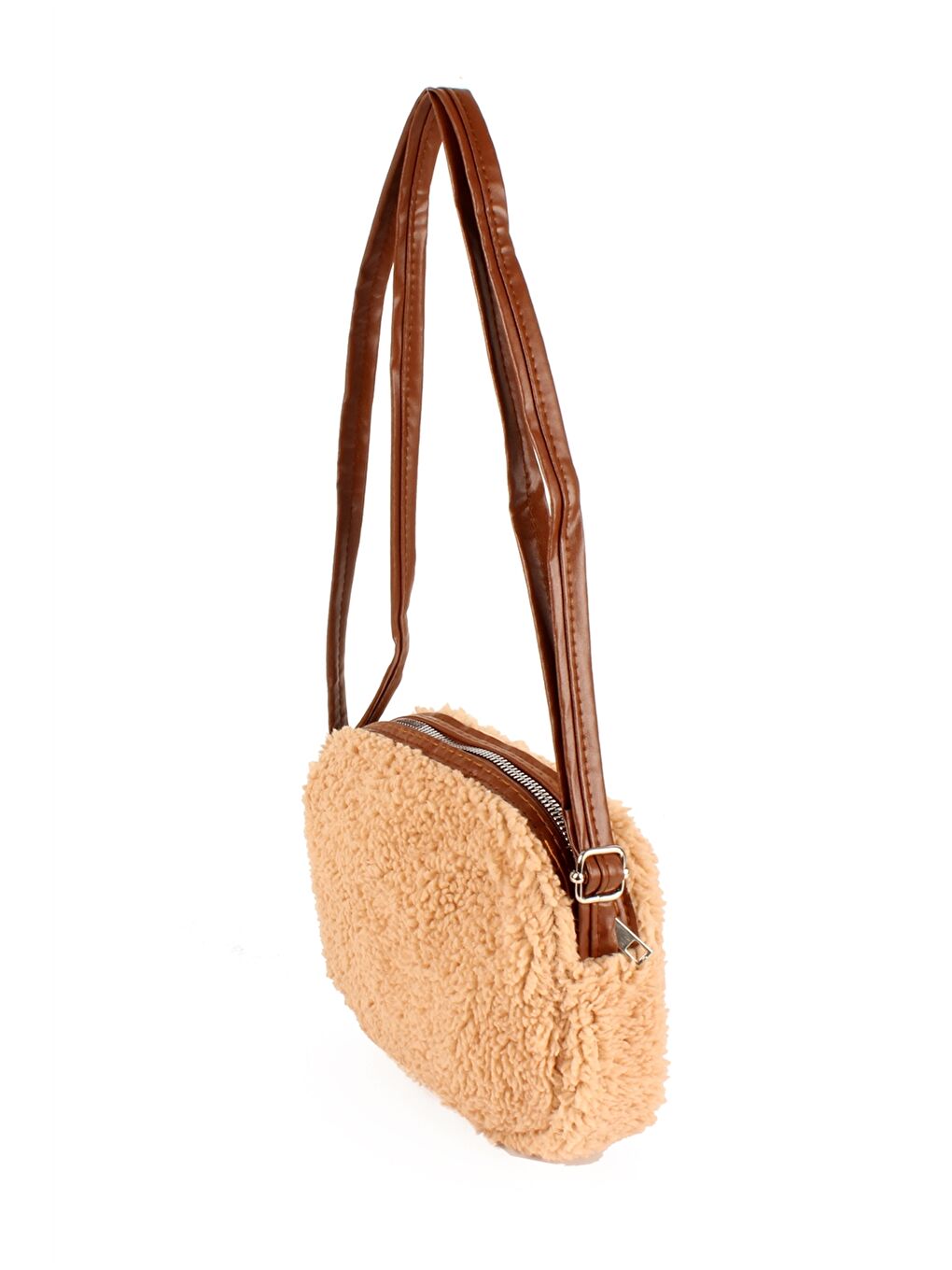 Kahverengi Pelüş Kadın Omuz Çantası-2