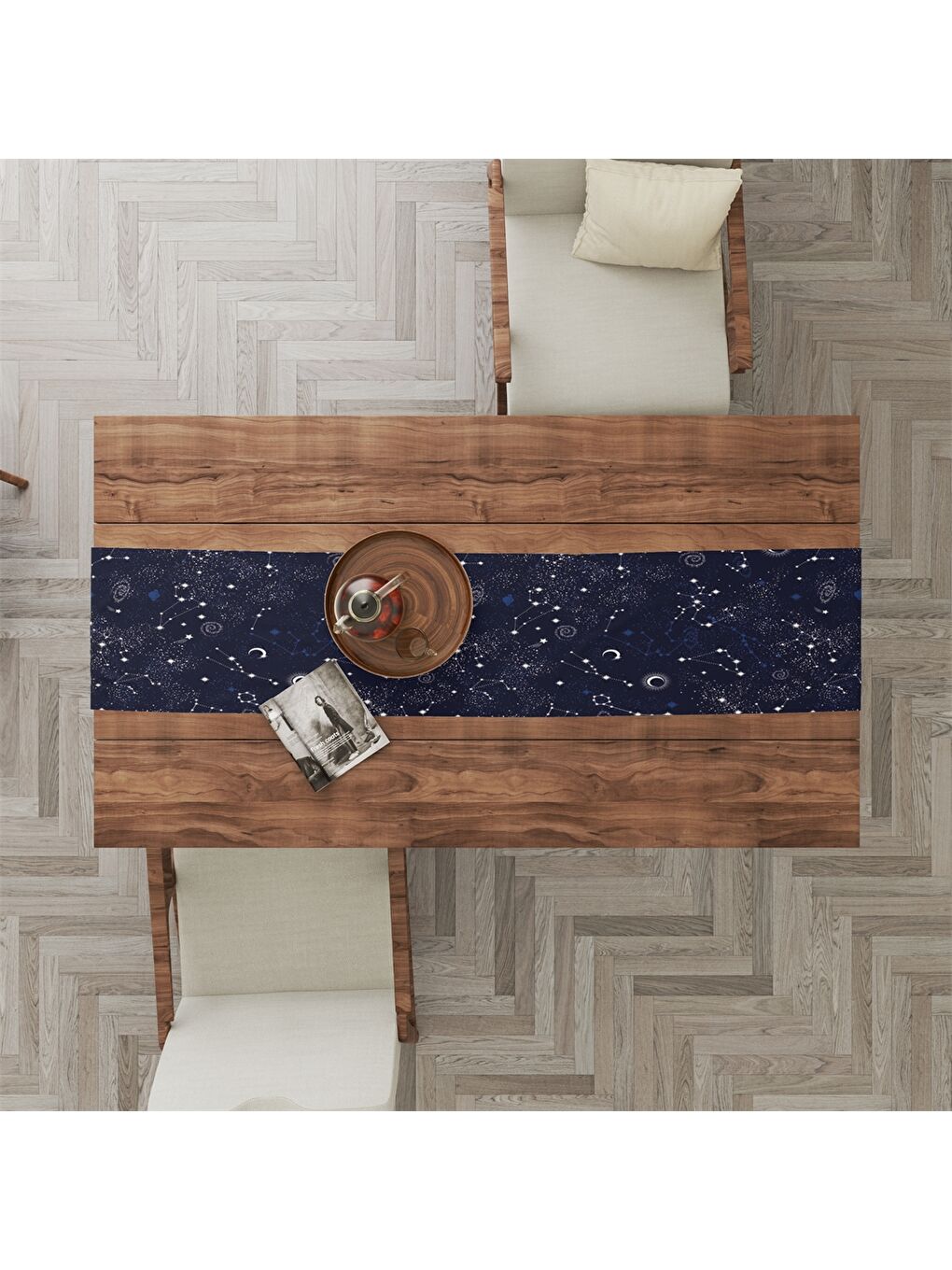 Karışık Galaksi Desenli Runner 45x140 cm-1