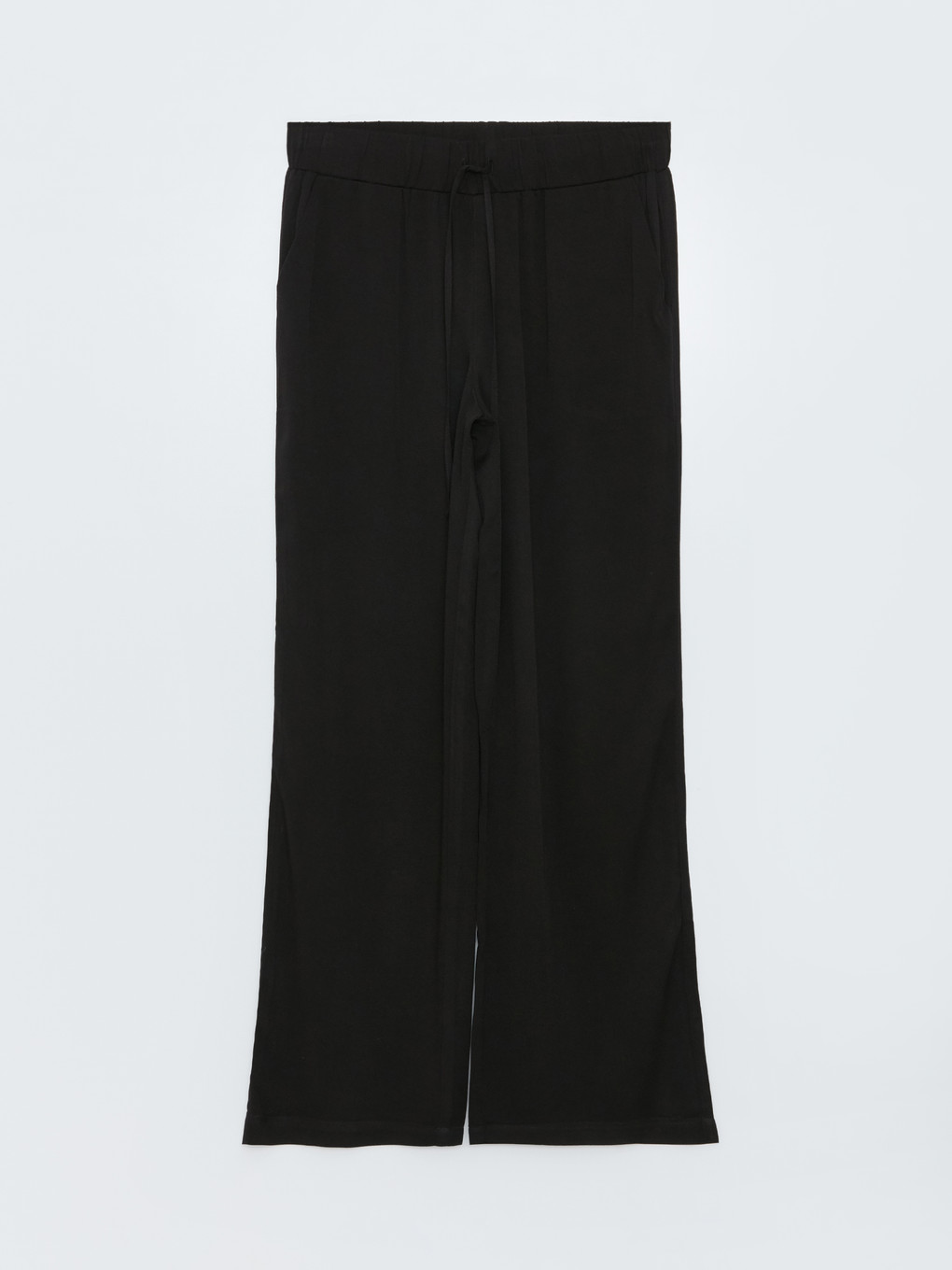 Siyah Beli Lastikli Kadın Pantolon-5