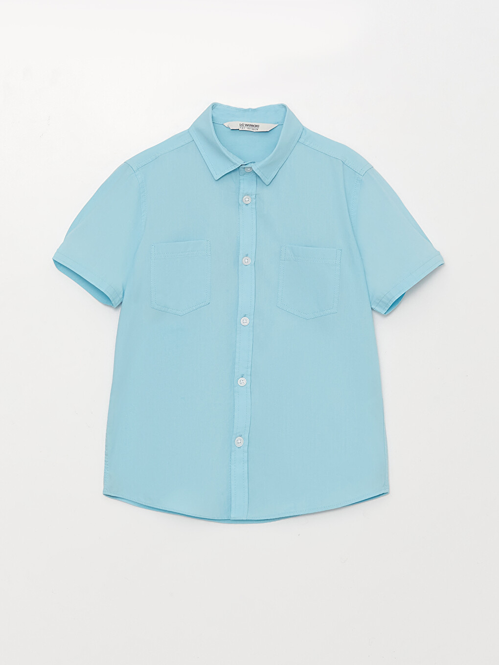 Basic Short Sleeve Poplin Boy Shirt