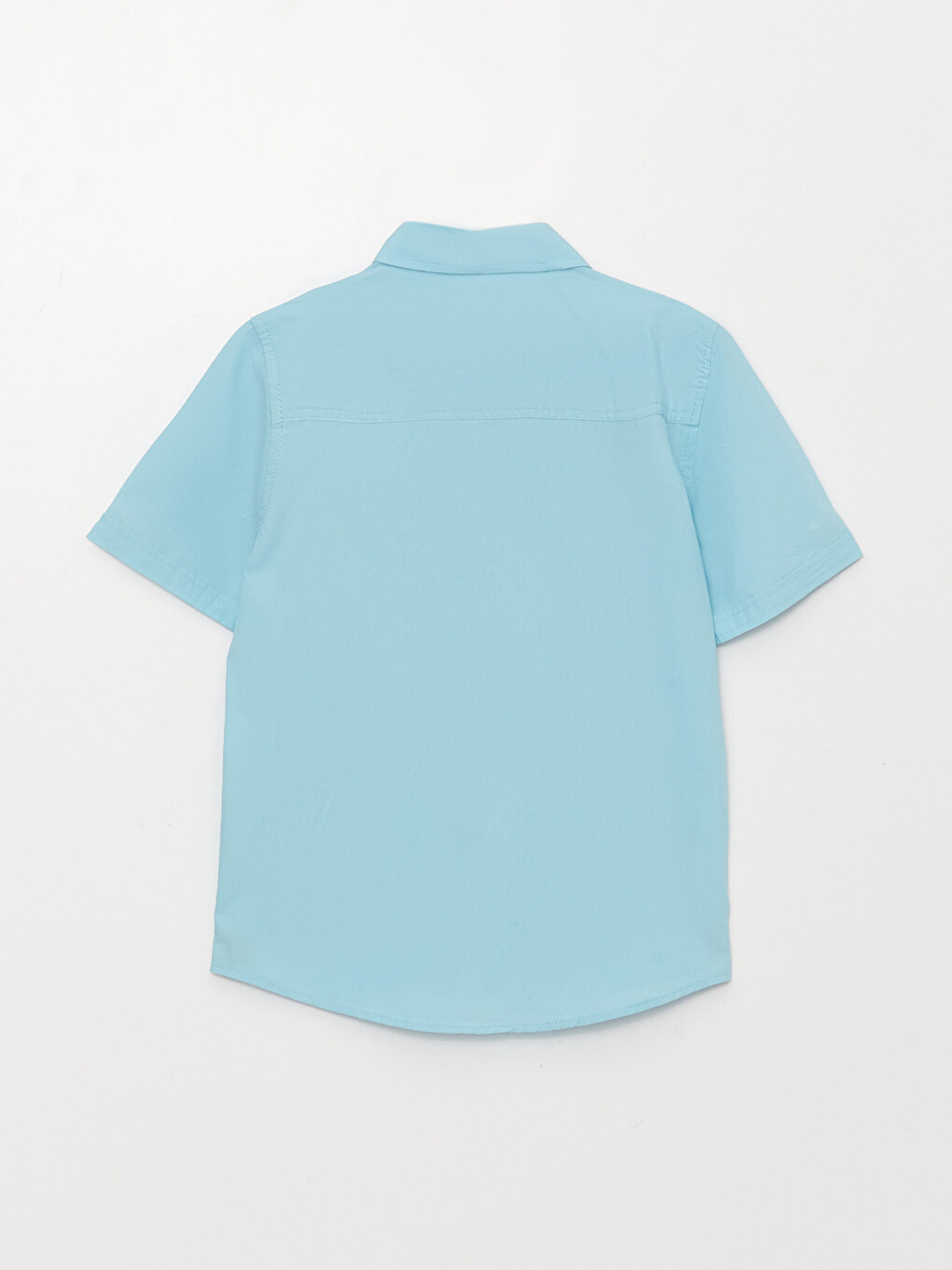 Basic Short Sleeve Poplin Boy Shirt-1