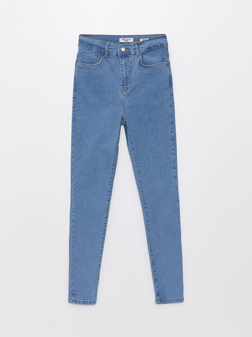 Blugi Super Skinny Fit Jupiter cu Talie Înaltă pentru Femei-5