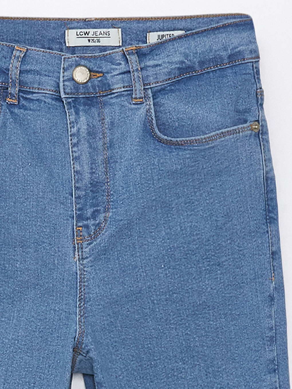 Blugi Super Skinny Fit Jupiter cu Talie Înaltă pentru Femei-7