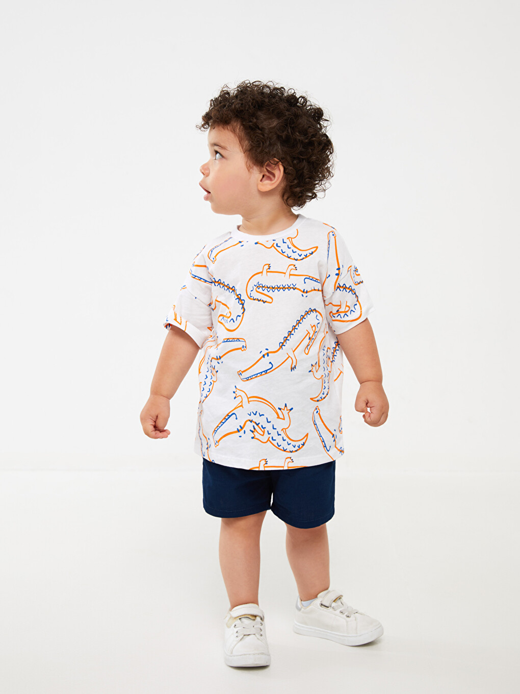Basic Elastic Waist Baby Boy Gabardine Shorts